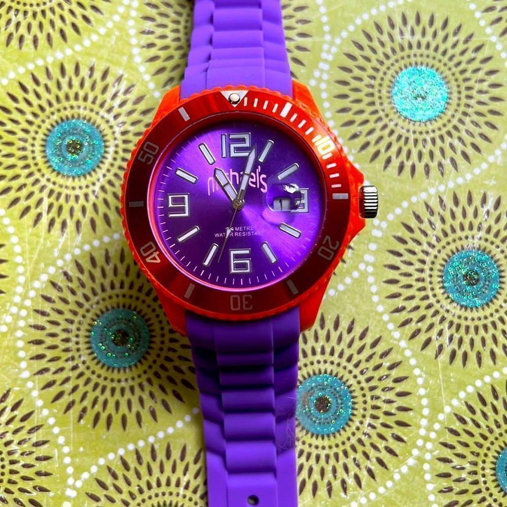 Michael’s Swim Watch Purple and Orange Water Resistant